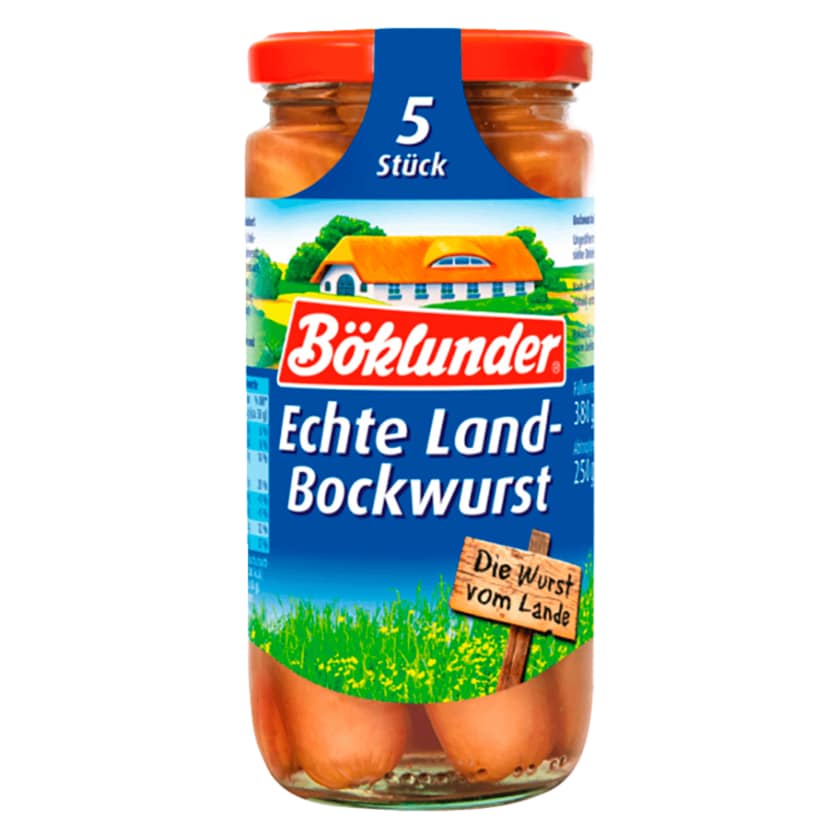 Böklunder Echte Land-Bockwurst in Eigenhaut 250g, 5 Stück